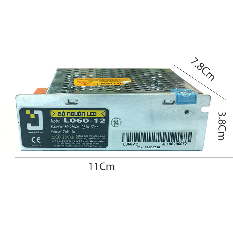nguon tong dc 12v 5ampe jetek viet nam