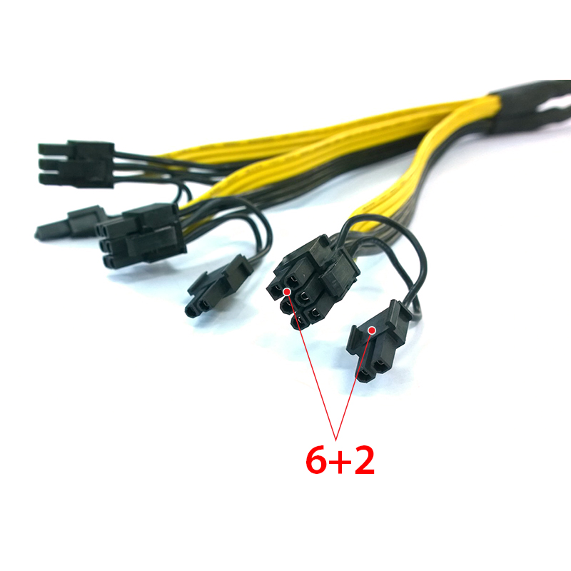cap chia nguon 6 pin ra 3 8pin 6+2