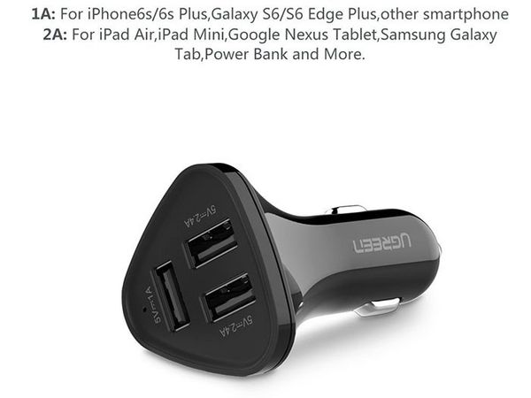 Tẩu sạc đổi nguồn 12V sang 5V 3 cổng USB 5.8A Ugreen 40284 - Phụ Kiện Điện Tử Việt Nam