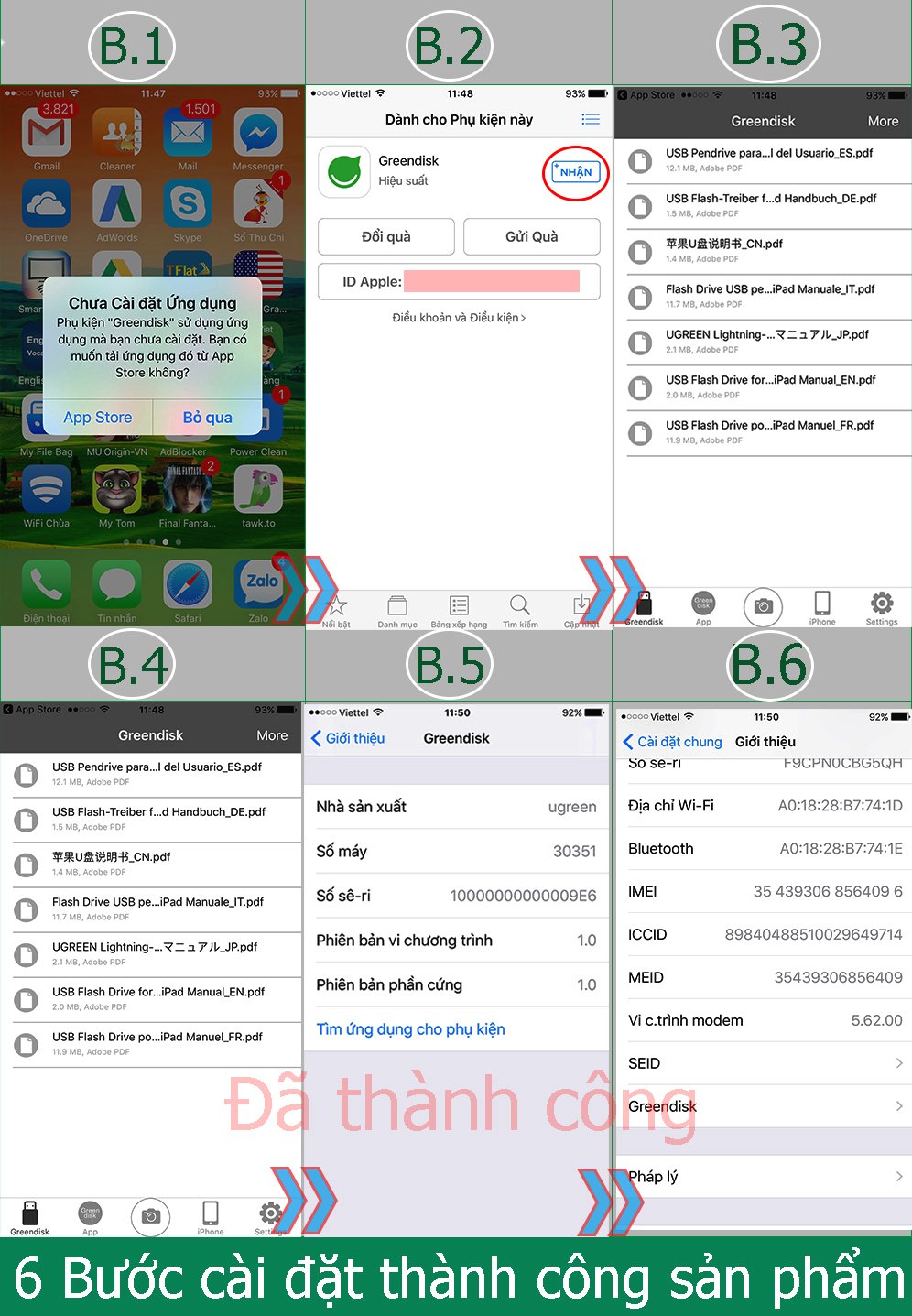 usb luu tru ben ngoai cho ipad iphone chinh hang ugreen