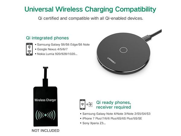 Sạc không dây Quick Charge 2.0 cho điện thoại SamSung Note 5 S6 S7 Ugreen 30570 - Phụ Kiện Điện Tử Việt Nam