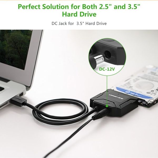 USB 3.0 sang SATA III 2.5 3.5 inches có cấp nguồn ngoài Ugreen 20231 - Phụ Kiện Điện Tử Việt Nam