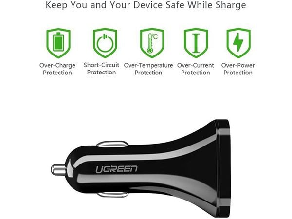 Tẩu sạc đổi nguồn 12V sang 5V 3 cổng USB 5.8A Ugreen 40284 - Phụ Kiện Điện Tử Việt Nam