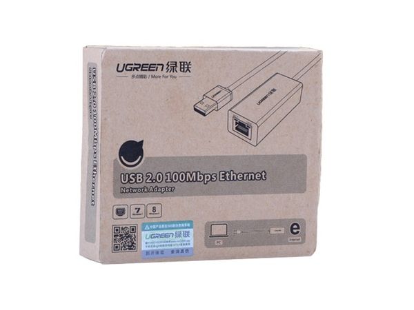 USB 2.0 sang RJ45 LAN 10/100Mbps Ugreen 20254 vỏ nhựa - Phụ Kiện Điện Tử Việt Nam
