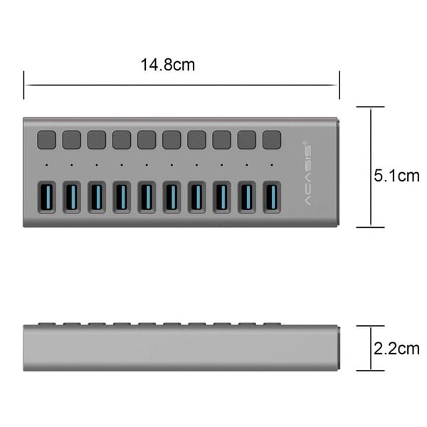hub chia10 congusb 3.0 acasis hs-610mg