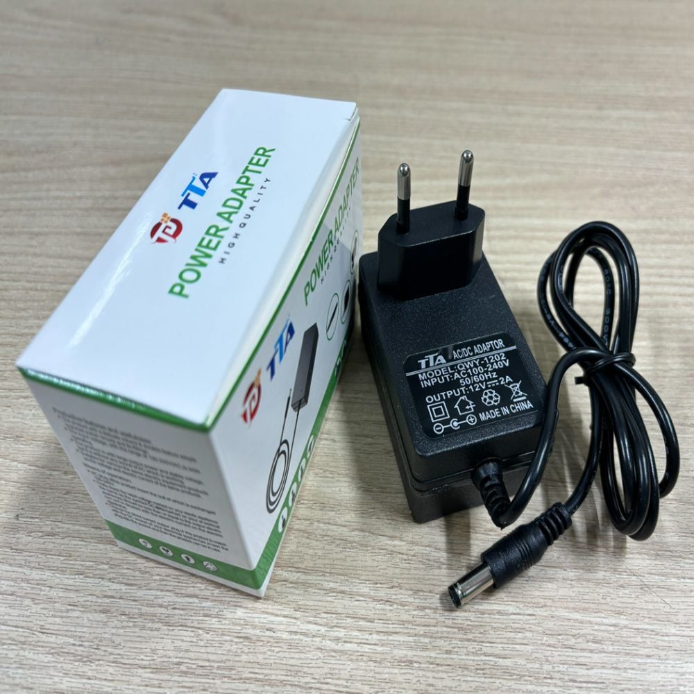 Nguồn adapter DC 12V2A chân 5.5*2.5mm 24W chính hãng TTA QWY-1202 - Phụ Kiện Điện Tử Việt Nam