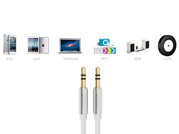 Cáp audio 3.5mm UGREEN mạ vàng 24K 0.5M 1M 2M 3M 5M (tròn màu đen) - Phụ Kiện Điện Tử Việt Nam