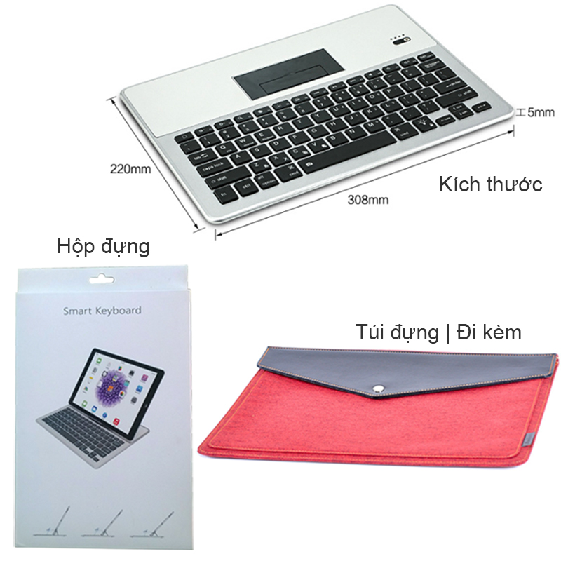 ban phim bluetooth cho may tinh bang 7 den 14 inches
