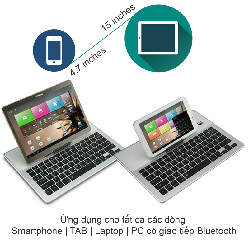 ban phim bluetooth cho may tinh bang 7 den 14 inches
