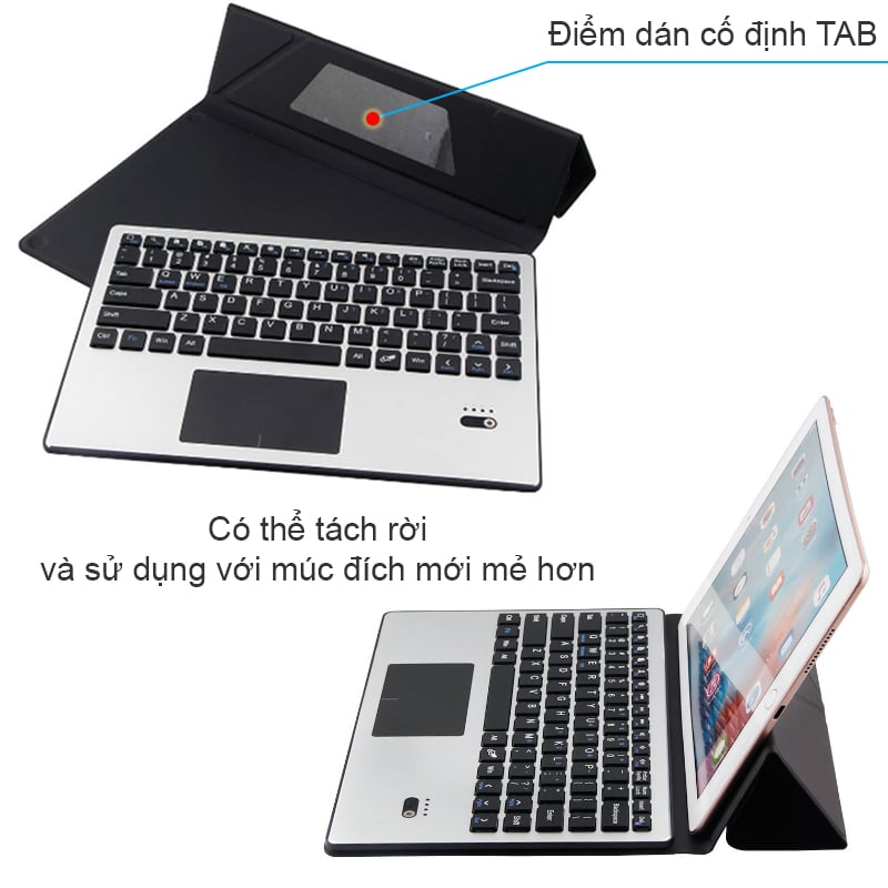 ban phim khong day bluetooth cho may tinh bang 9.7 den 10.1 inches