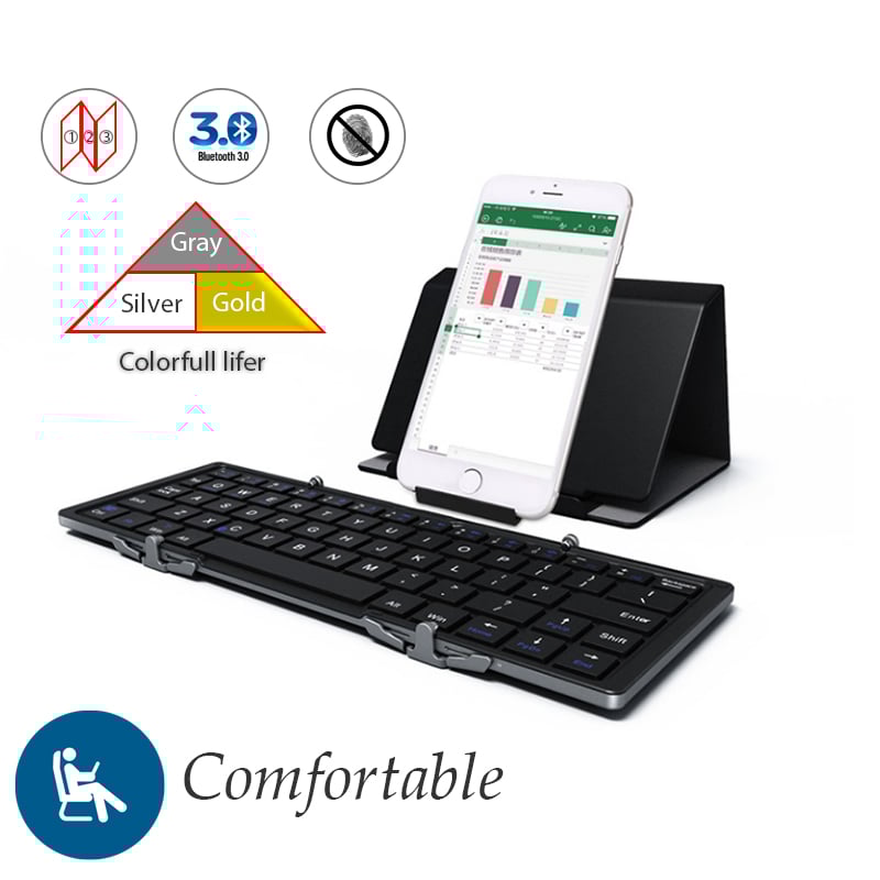 ban phim bluetooth gap 3 cho smartphone may tinh bang bow hb066