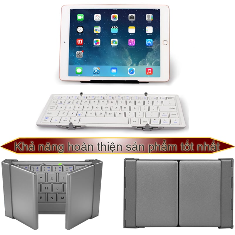 ban phim bluetooth gap 3 cho smartphone may tinh bang bow hb066