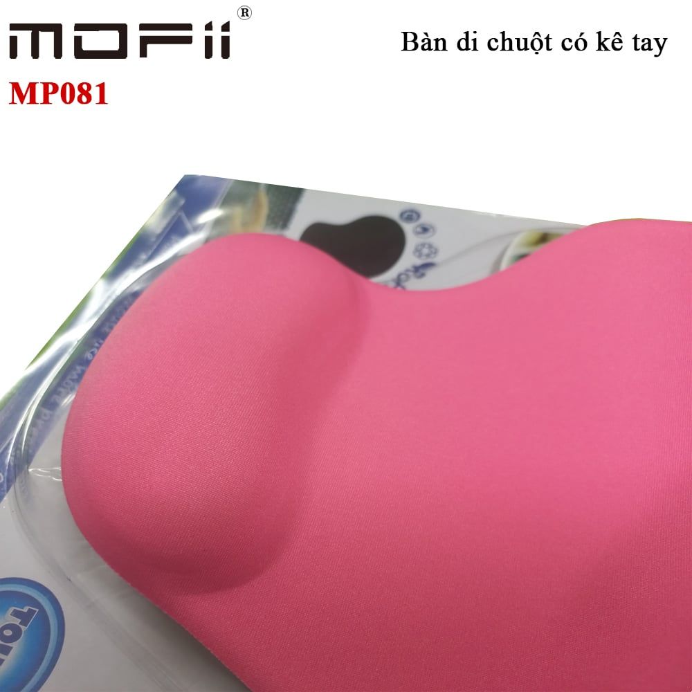 Tấm lót chuột có kê tay màu hồng màu đen chính hãng Mofii MP081