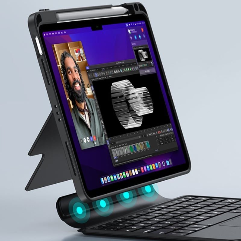Bàn phím bluetooth kèm bao da cho  iPad Pro11(2018-2022) Air4 Air5 Air6 10.9 HL-118C