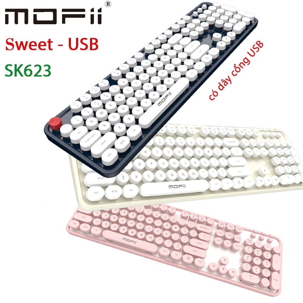 Bàn phím giả cơ full size có dây Mofii Sweet SK623 - Wired keyboard