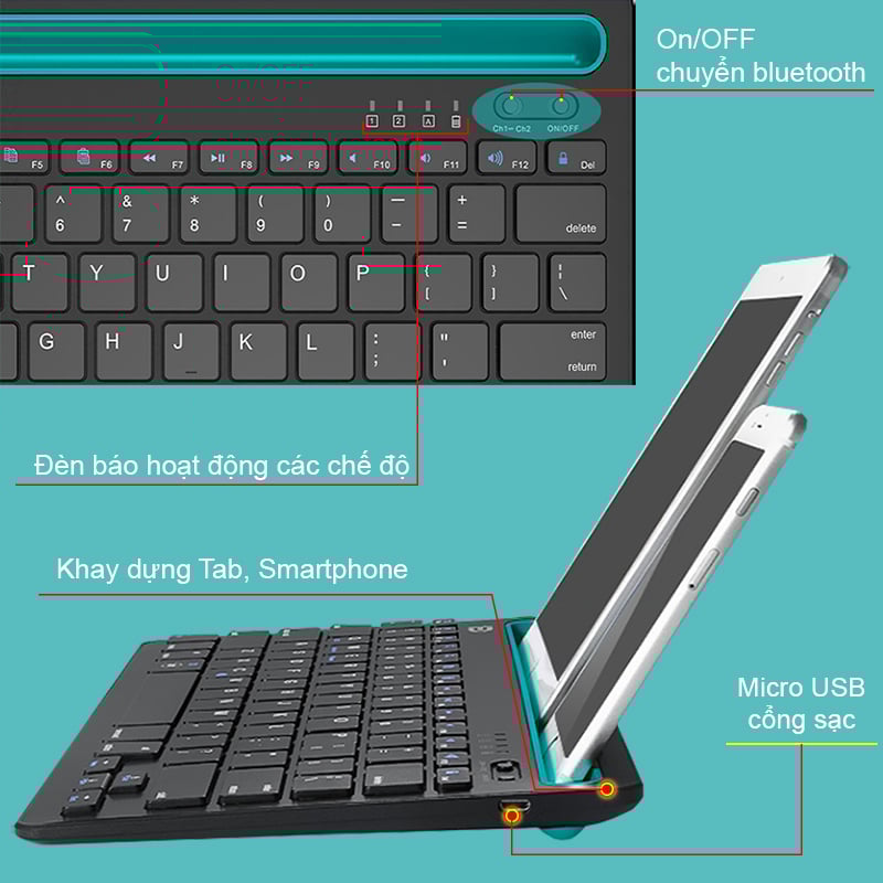 ban phim bluetooth ik3380