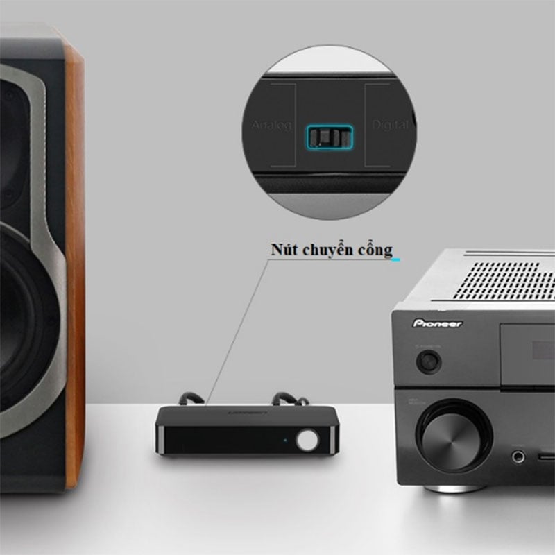 dau nhan bluetooth cho loa, ampli ugreen 40856