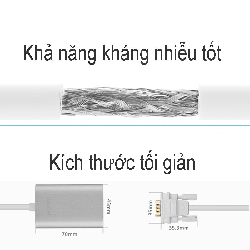 bo chuyen doi vga audio sang hdmi ugreen chnh hang