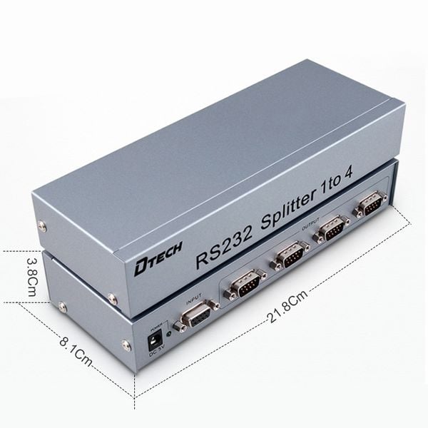 Bộ chia cổng RS232 1 ra 4 DTECH DT-5044 - Phụ Kiện Điện Tử Việt Nam