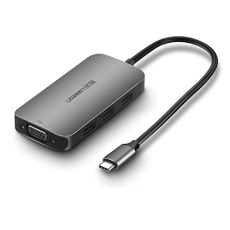 bo chia usb 3.0 3 cong ho tro chuyen ra cong vga 1080p ugreen