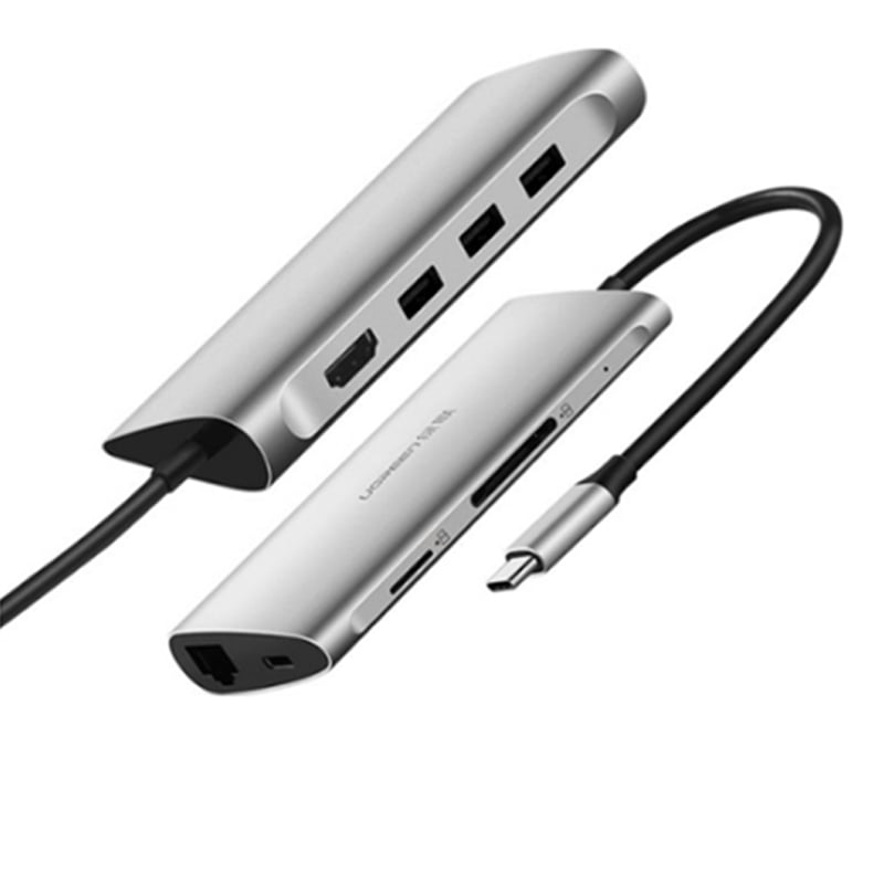 bo chuyen usb-c ra usb 3.0 hdmi sd-tf rj45 ugreen