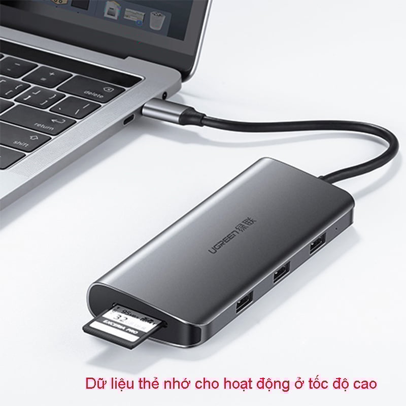 bo cap chuyen usb-c ra hdmi + vga 1 cong lan, 3 cong usb 3.0