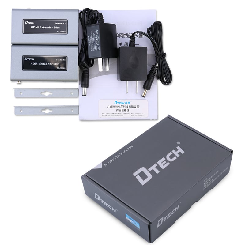 bo khuech dai hdmi qua day mang 50-60 met dtech dt-7009c