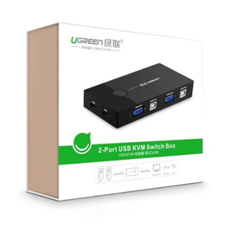KVM switch 2 cổng - Chuyển 2 CPU Laptop ra 1 màn hình điều khiển phím chuột UGREEN 30357 - Phụ Kiện Điện Tử Việt Nam