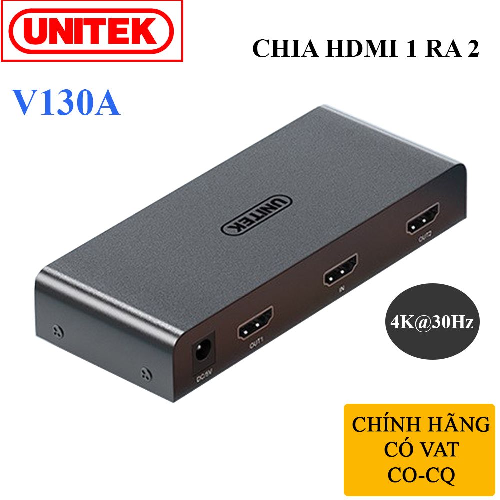 Bộ chia cổng HDMI 1 ra 2 4K2K@30Hz 3D Unitek V130A - Phụ Kiện Điện Tử Việt Nam
