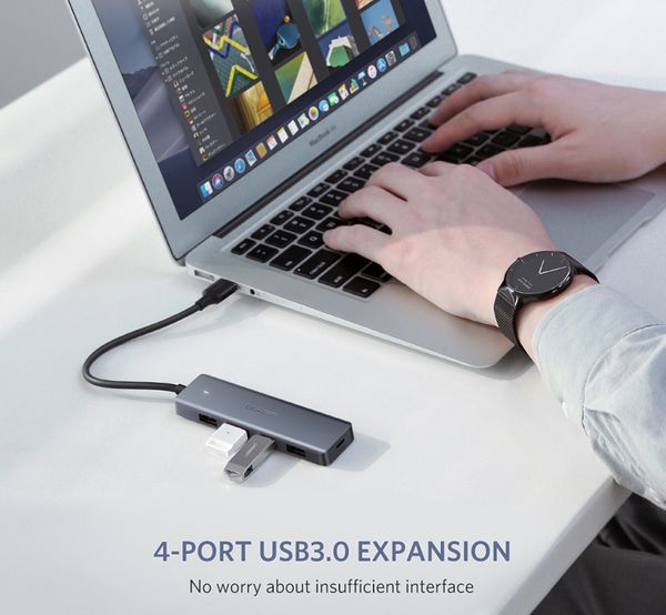 Bộ chia USB 3.0 4 cổng dài 15Cm hỗ trợ nguồn phụ type C Ugreen 50985 CM219 - Phụ Kiện Điện Tử Việt Nam