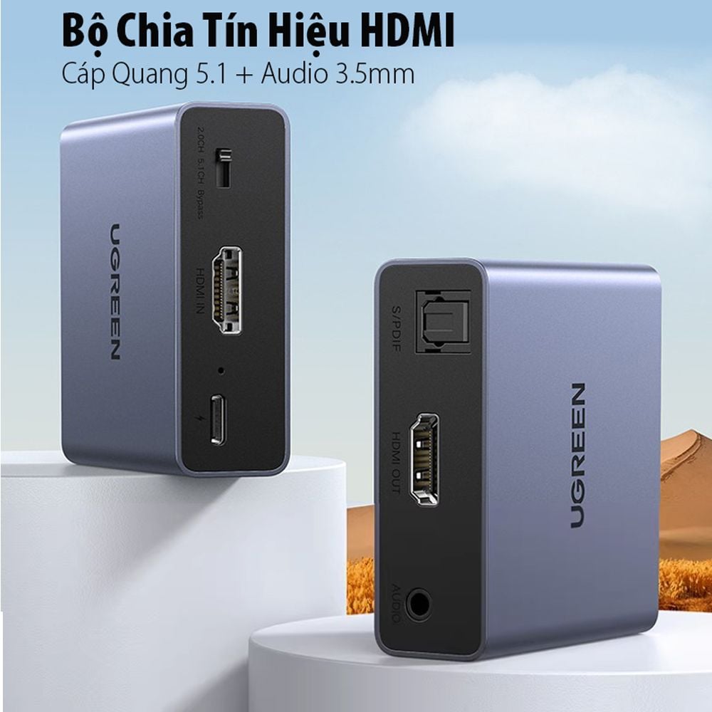 Bộ chuyển HDMI ARC ra audio 3.5mm , audio quang SPDIF , HDMI 4K@30Hz Ugreen 60649 CM531 - Phụ Kiện Điện Tử Việt Nam