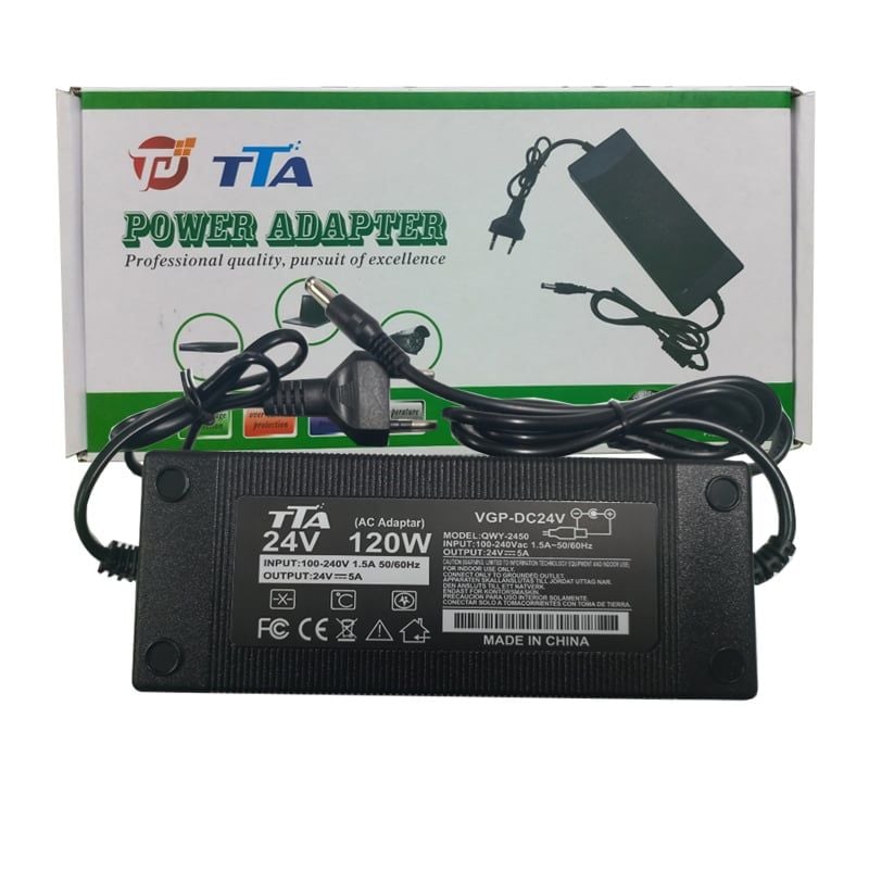Nguồn adapter 24V-5A 5.5x2.5mm chính hãng TTA QWY-2450