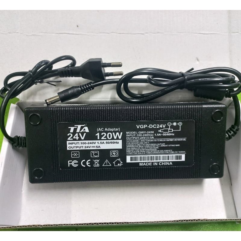 Nguồn adapter 24V-5A 5.5x2.5mm chính hãng TTA QWY-2450