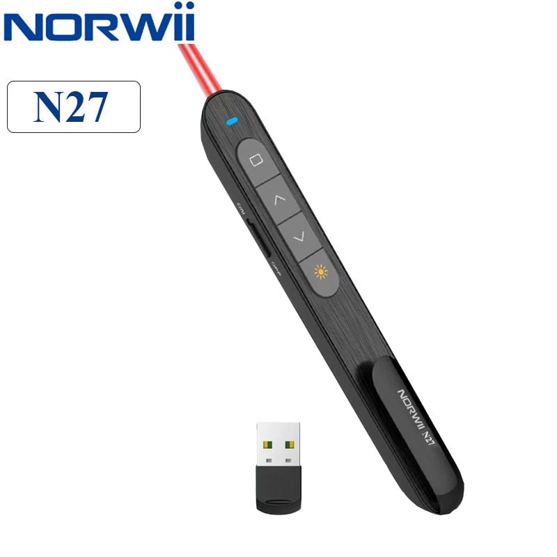 Bút trình chiếu - Bút chỉ laser Norwii N27 - laser đỏ Kết nối siêu xa 100 mét - Phụ Kiện Điện Tử Việt Nam