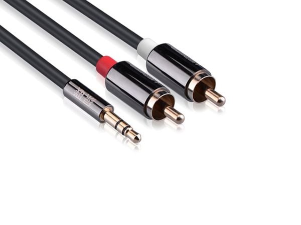 Cáp Audio 3.5mm to 2 RCA UGREEN mạ vàng 24k 1.5M 2M 3M 5M - Phụ Kiện Điện Tử Việt Nam