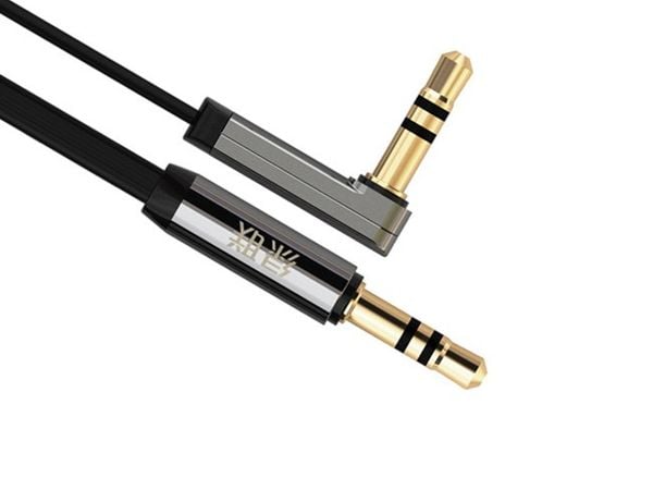 Cáp Audio âm thanh 3.5mm bẻ góc Ugreen 0.5M 1M 1.5M 2M 3M 5M (dẹt mỏng màu trắng) - Phụ Kiện Điện Tử Việt Nam