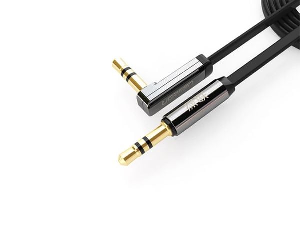 Cáp Audio âm thanh 3.5mm bẻ góc Ugreen 0.5M 1M 1.5M 2M 3M 5M (dẹt mỏng màu trắng) - Phụ Kiện Điện Tử Việt Nam