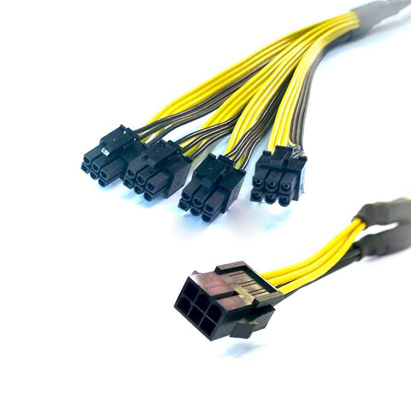 cap nguon 6 pin am ra 4 dau 6 pin duong cho 4 vga card