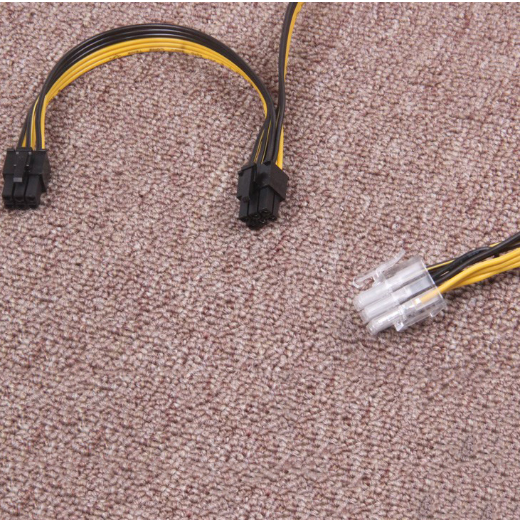 cap chia nguon 9pin  molex ra 2 dau 6 pin 50cm