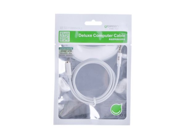 Cáp audio 3.5mm nối dài 0.5M 1M 1.5M 2M 3M 5M Ugreen (vỏ nhựa màu trắng) - Phụ Kiện Điện Tử Việt Nam