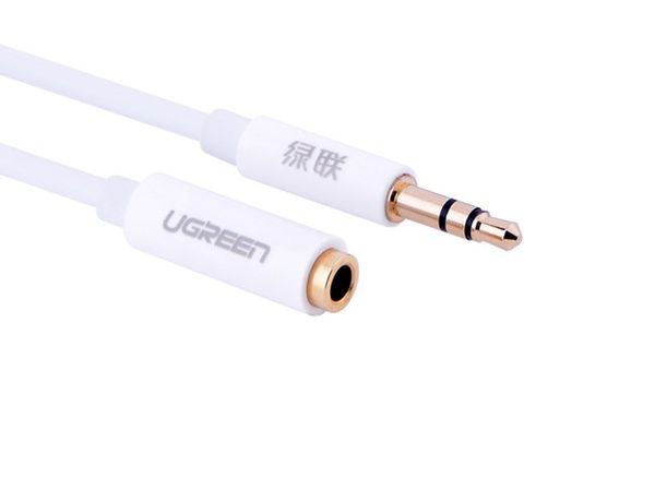 Cáp audio 3.5mm nối dài 0.5M 1M 1.5M 2M 3M 5M Ugreen (vỏ nhựa màu trắng) - Phụ Kiện Điện Tử Việt Nam