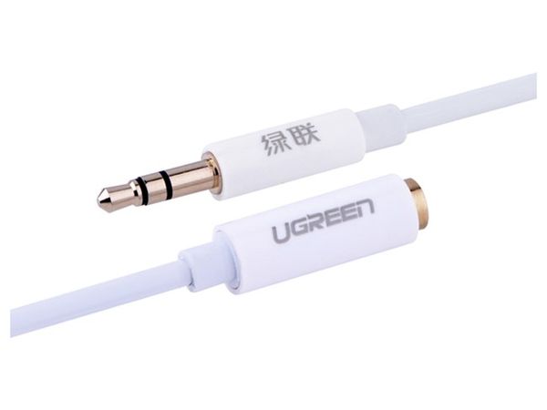 Cáp audio 3.5mm nối dài 0.5M 1M 1.5M 2M 3M 5M Ugreen (vỏ nhựa màu trắng) - Phụ Kiện Điện Tử Việt Nam