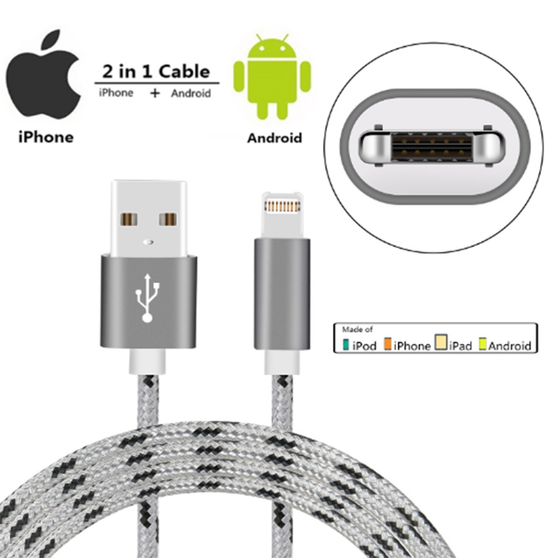 cap sac lightning va micro USB 1 met