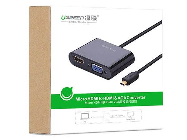 Cáp chuyển đổi Micro HDMI sang VGA HDMI Ugreen 30355 1080P - Phụ Kiện Điện Tử Việt Nam