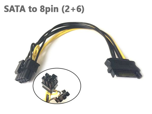 Cáp nguồn SATA to 8pin (2+6), Cáp nguồn phụ kiện điện tử - Phụ Kiện Điện Tử Việt Nam