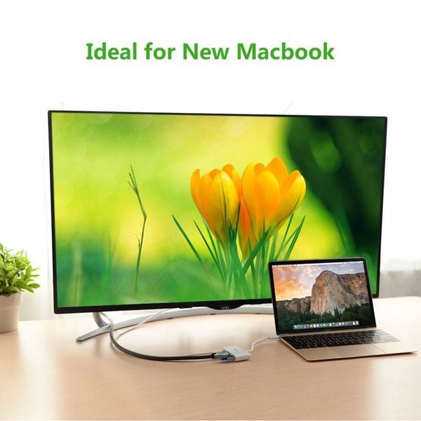 USB-C sang HDMI 4K30Hz1 port USB 3.0 1 port USB type-C power Ugreen 30377 - Phụ Kiện Điện Tử Việt Nam
