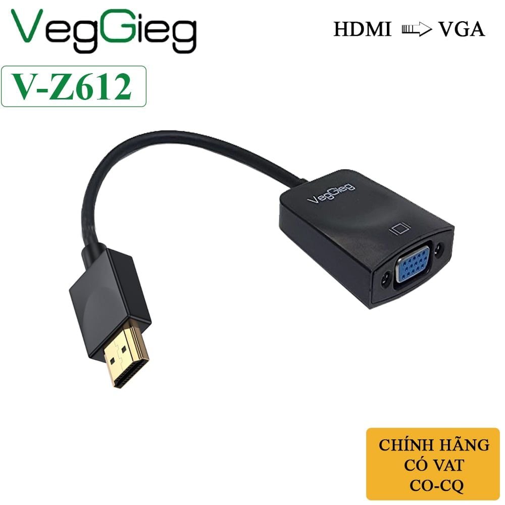 Cáp chuyển HDMI ra VGA VegGieg Full HD 1920*1080P 60Hz V-Z612