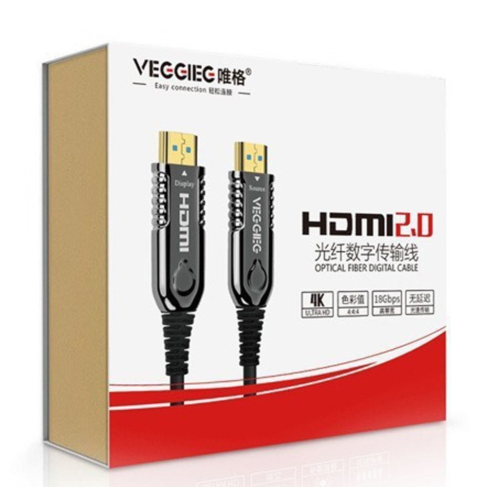 Dây cáp HDMI 2.0 quang VEGGIEG chuẩn 4K@60Hz 10M đến 50M - hàng chính hãng - Phụ Kiện Điện Tử Việt Nam