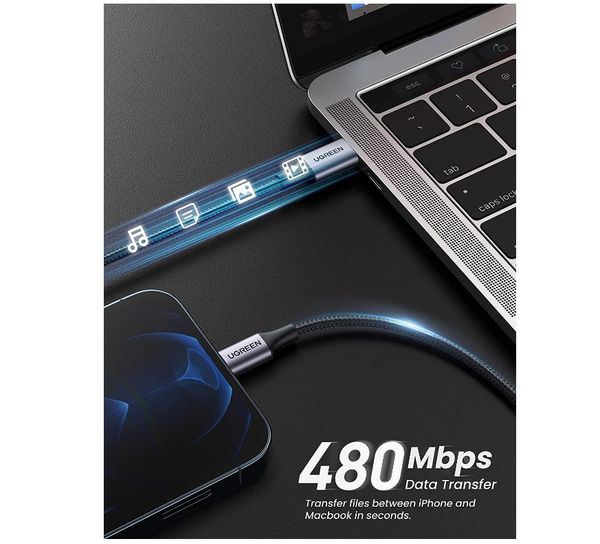 Cáp chuyển USB Type C 2.0 sang Lightning sạc nhanh 3A dài 2m Ugreen 60761 - Phụ Kiện Điện Tử Việt Nam