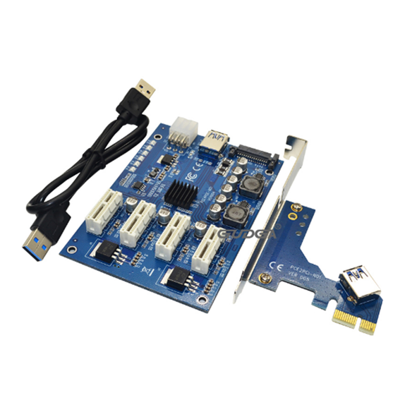 card chia 1 thanh 4 cong pci-e 1x cho pc